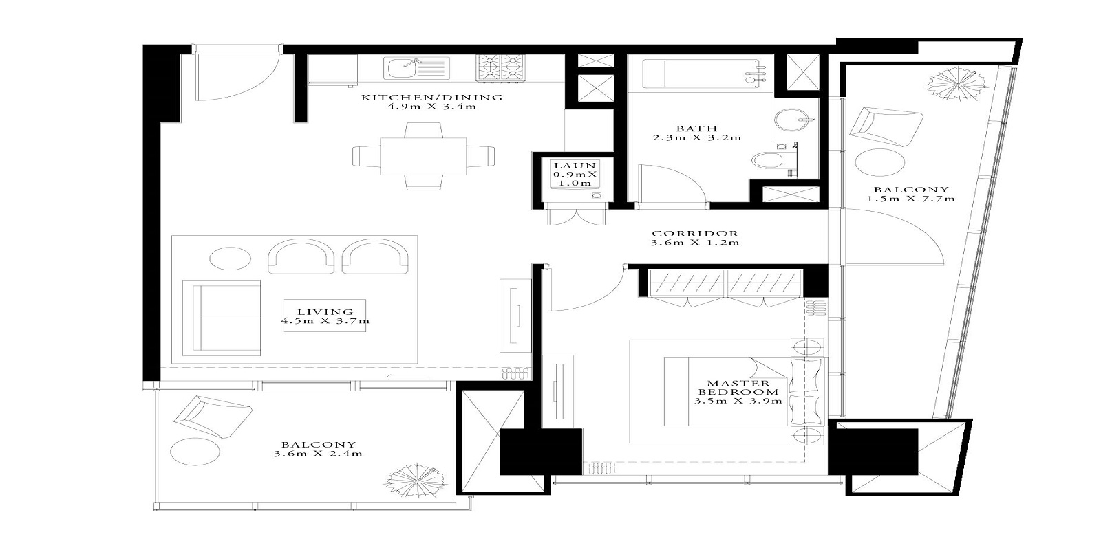 1 Bed 986 Sq. Ft. Apartment in Emaar Forte