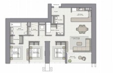 3 Beds 1621 Sq. Ft. Apartment in Emaar Forte
