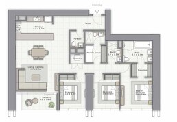 3 Beds 1709 Sq. Ft. Apartment in Emaar Forte