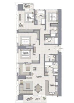 4 Beds 2409 Sq. Ft. Apartment in Emaar Forte