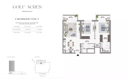 1 Bed 1219 Sq. Ft. Apartment in Emaar Golf Acres