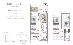 3 Beds 2563 Sq. Ft. Townhouse in Emaar Golf Acres