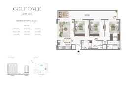 3 Beds 1923 Sq. Ft. Apartment in Emaar Golf Dale