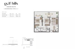 2 Beds 1306 Sq. Ft. Apartment in Emaar Golf Hills