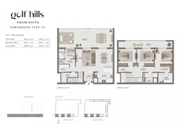 3 Beds 3081 Sq. Ft. Townhouse in Emaar Golf Hills