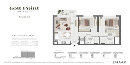 2 Beds 986 Sq. Ft. Apartment in Emaar Golf Point