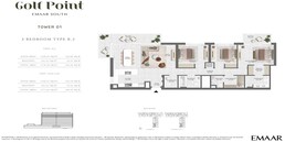 3 Beds 1772 Sq. Ft. Apartment in Emaar Golf Point