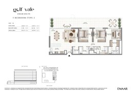3 Beds 2167 Sq. Ft. Apartment in Emaar Golf Vale