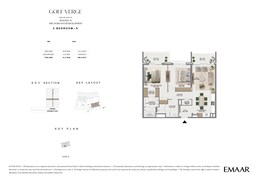 2 Beds 1309 Sq. Ft. Apartment in Emaar Golf Verge