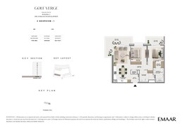 2 Beds 1406 Sq. Ft. Apartment in Emaar Golf Verge