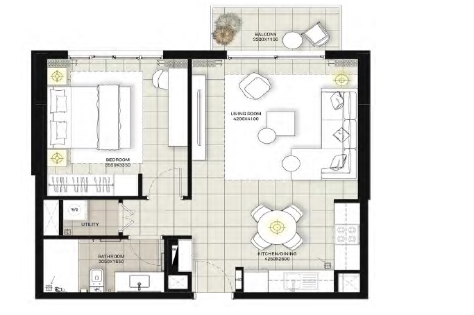 1 Bed 656 Sq. Ft. Apartment in Emaar Golf Views