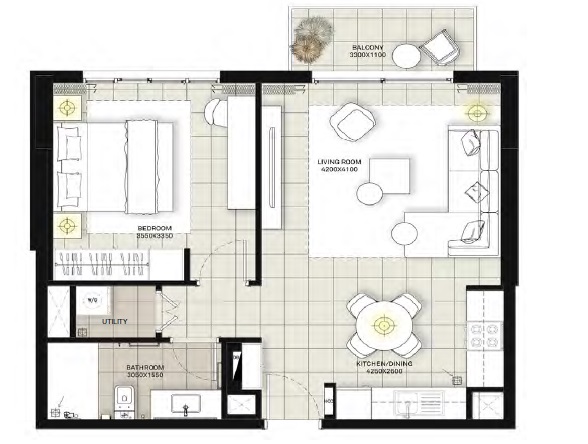 1 Bed 657 Sq. Ft. Apartment in Emaar Golf Views