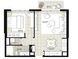 1 Bed 658 Sq. Ft. Apartment in Emaar Golf Views