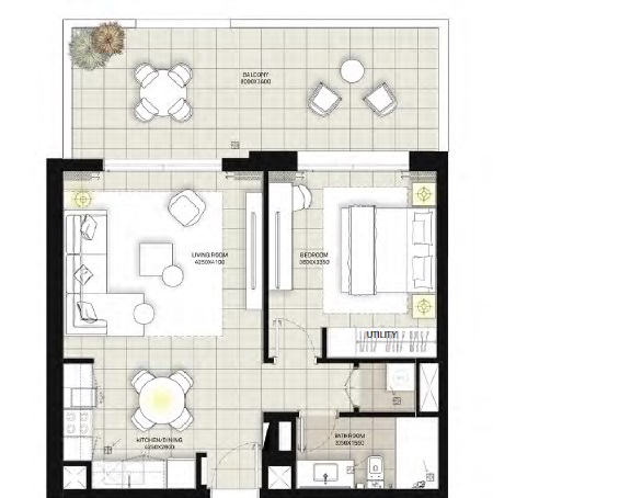 1 Bed 868 Sq. Ft. Apartment in Emaar Golf Views