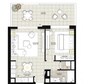 Emaar Golf Views 1 Bed Layout