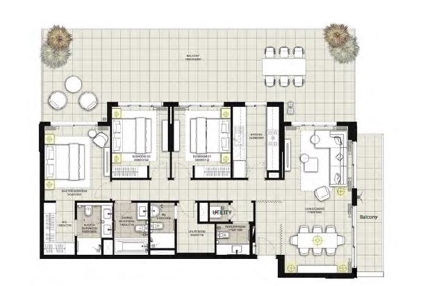 3 Beds 2291 Sq. Ft. Apartment in Emaar Golf Views