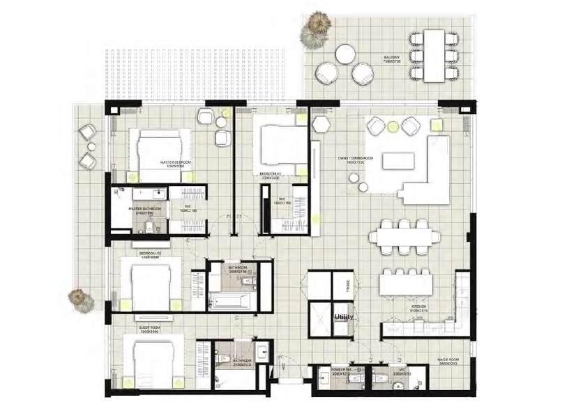 4 Beds 2602 Sq. Ft. Apartment in Emaar Golf Views