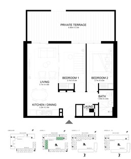 2 Beds 1029 Sq. Ft. Apartment in Emaar Golfville