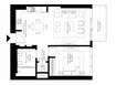 Emaar Grand Bleu Tower 1 Bed Layout