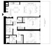 Emaar Grand Bleu Tower 3 Beds Layout