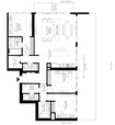 Emaar Grand Bleu Tower 3 Beds Layout