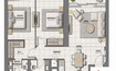 Emaar Grande Signature Residences 2 Beds Layout