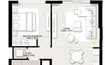 Emaar Green Square 1 Bed Layout