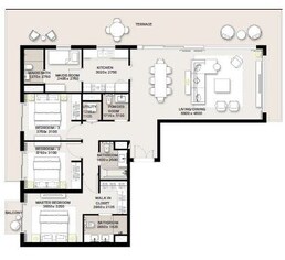 3 Beds 2231 Sq. Ft. Apartment in Emaar Green Square