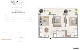 2 Beds 1312 Sq. Ft. Apartment in Emaar Greenside Residence