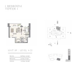 1 Bed 832 Sq. Ft. Apartment in Emaar Harbour Views