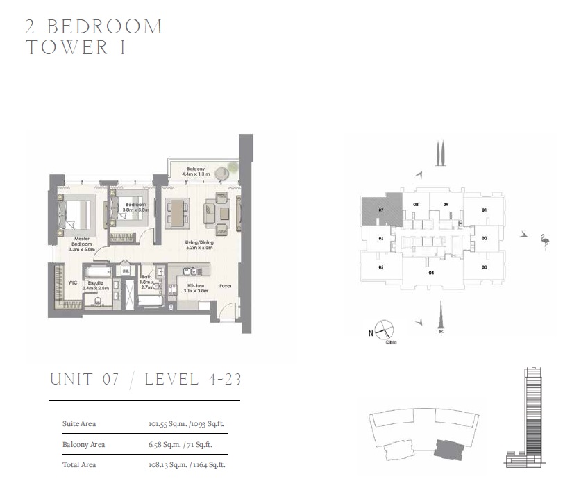 2 Beds 1164 Sq. Ft. Apartment in Emaar Harbour Views