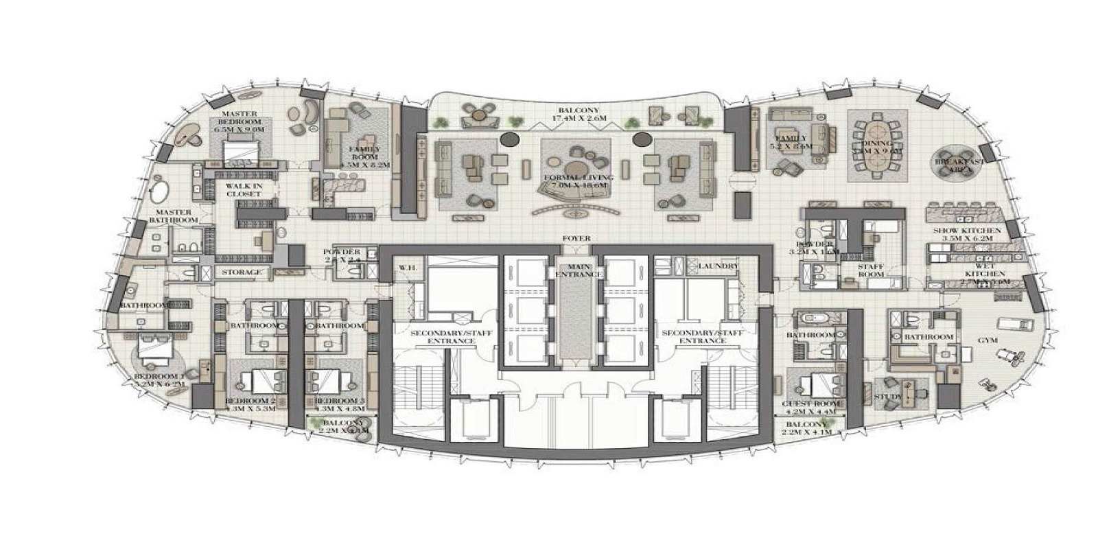 5 Beds 11550 Sq. Ft. Apartment in Emaar IL Primo