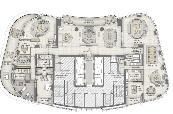 6 Beds 10248 Sq. Ft. Apartment in Emaar IL Primo