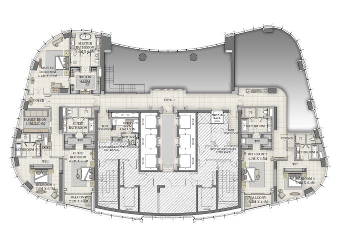 6 Beds 6636 Sq. Ft. Apartment in Emaar IL Primo