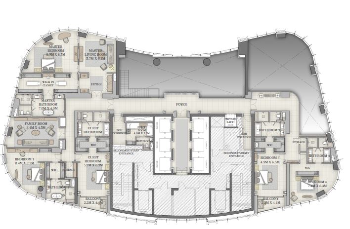 6 Beds 7774 Sq. Ft. Apartment in Emaar IL Primo