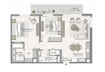 Emaar Island Park 2 Beds Layout
