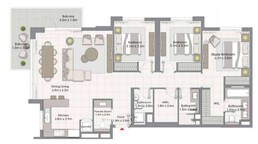 3 Beds 1600 Sq. Ft. Apartment in Emaar Island Park