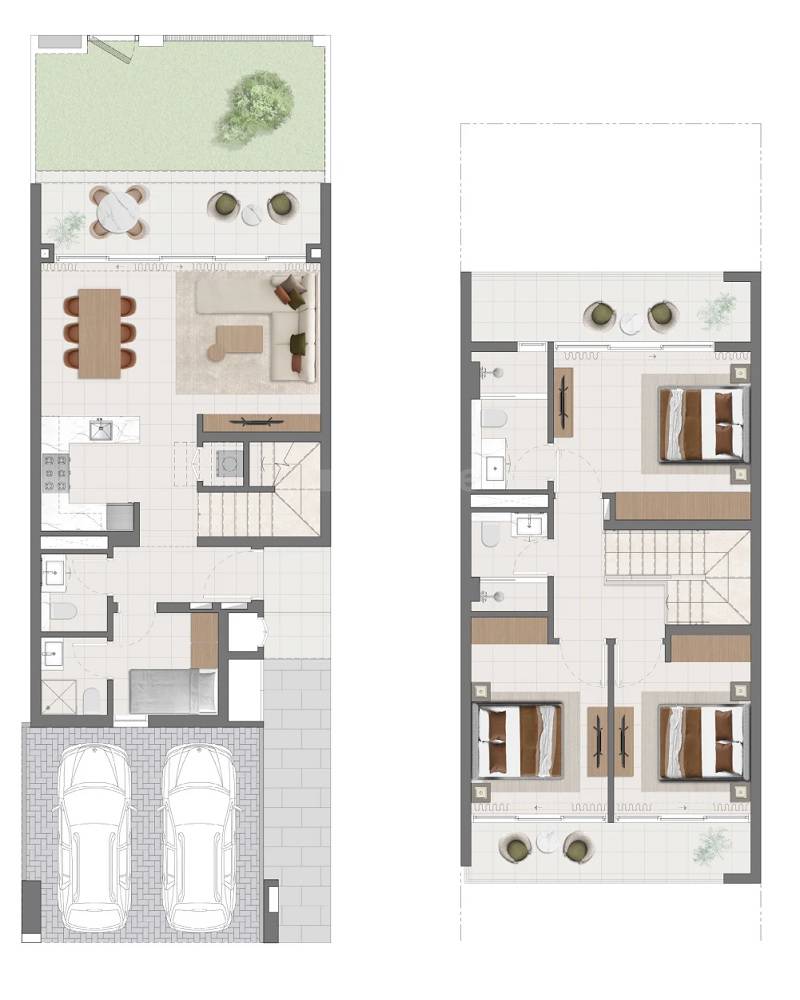 Emaar Lillia 3 Beds Layout