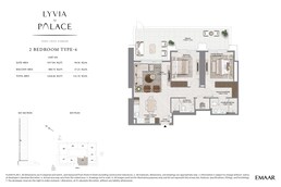 2 Beds 1418 Sq. Ft. Apartment in Emaar Lyvia
