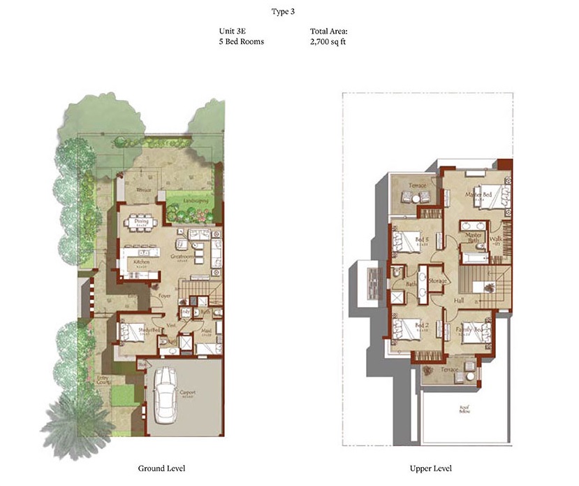 Emaar Maples 5 Beds Layout