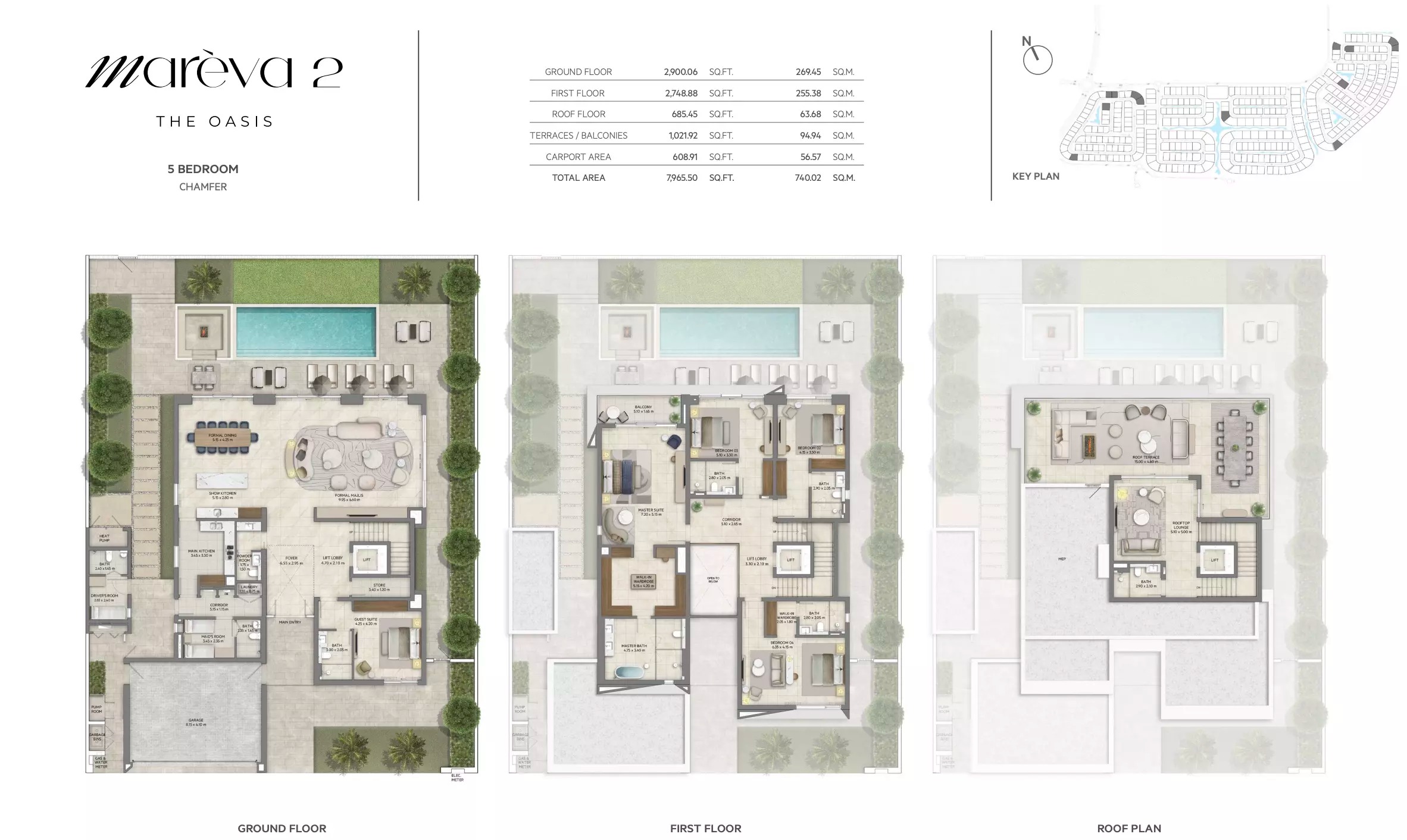 5 Beds 7965 Sq. Ft. Villa in Emaar Mareva 2