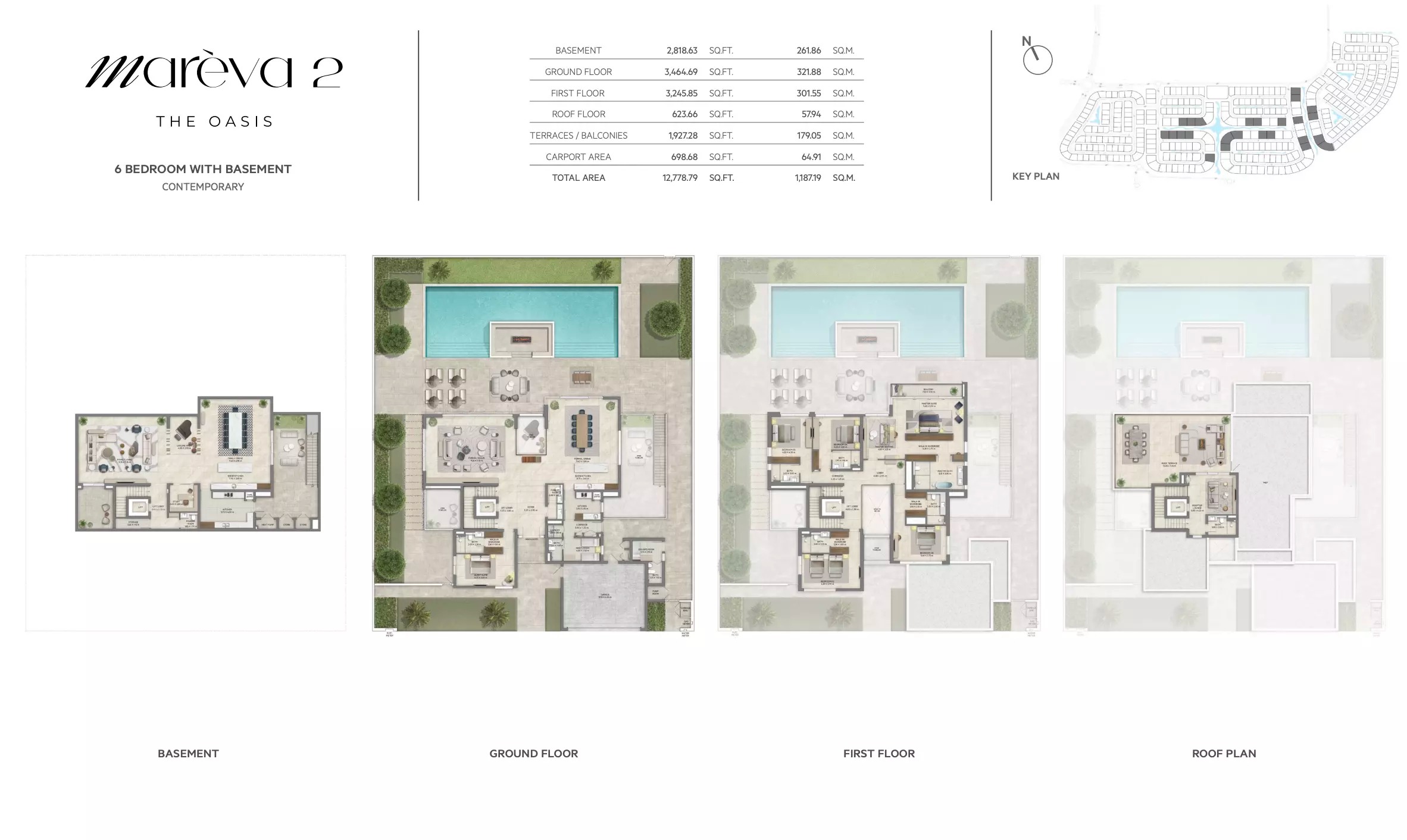 6 Beds 12779 Sq. Ft. Villa in Emaar Mareva 2