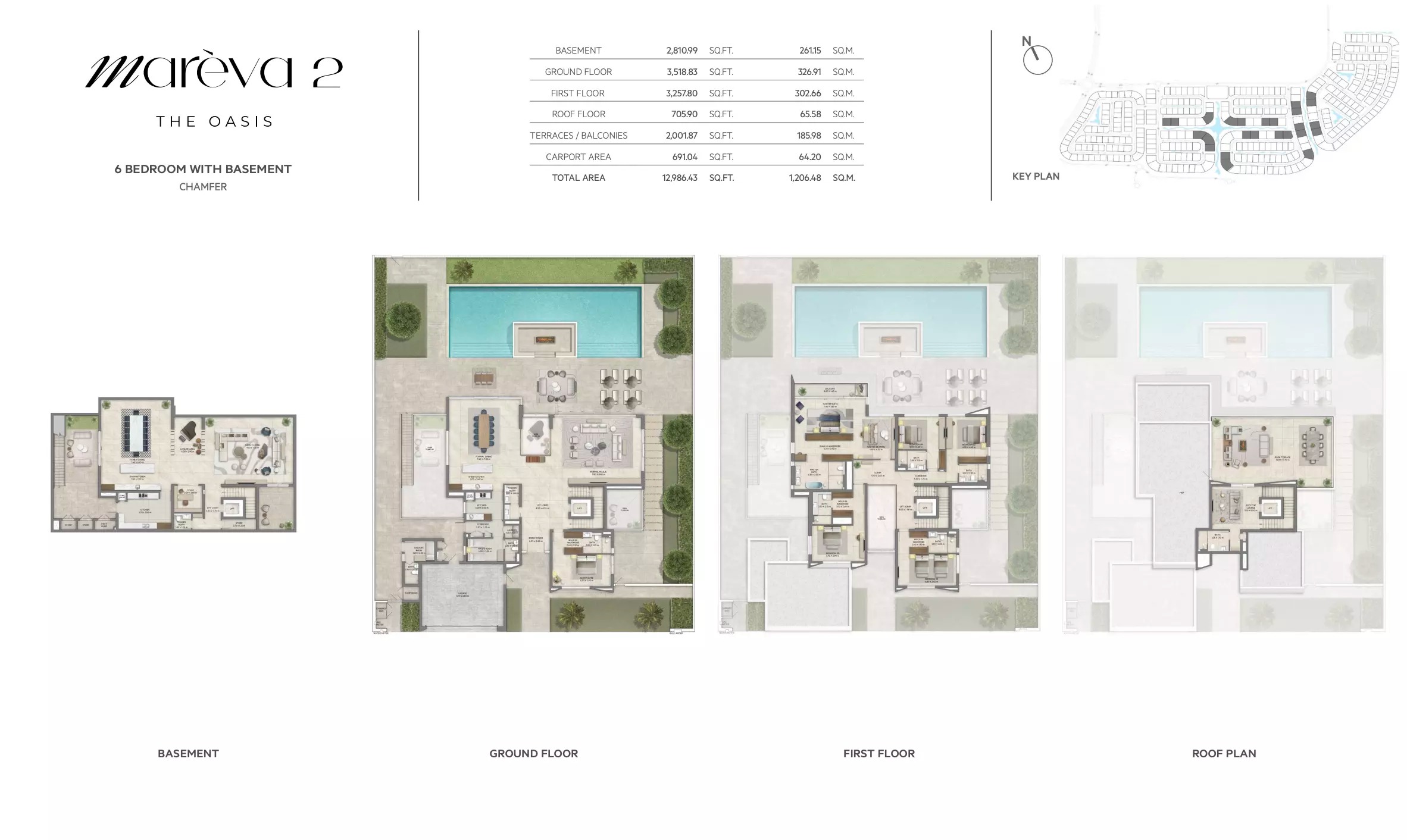 6 Beds 12986 Sq. Ft. Villa in Emaar Mareva 2