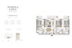 Emaar Marina Cove 3 Beds Layout