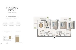 3 Beds 2006 Sq. Ft. Apartment in Emaar Marina Cove