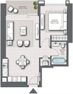 Emaar Marina Shores 1 Bed Layout