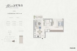 1 Bed 729 Sq. Ft. Apartment in Emaar Marina Views