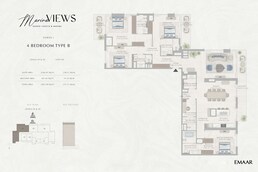 4 Beds 2925 Sq. Ft. Apartment in Emaar Marina Views