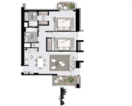 2 Beds 1133 Sq. Ft. Apartment in Emaar Marina Vista