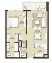 Emaar Mulberry 1 Bed Layout